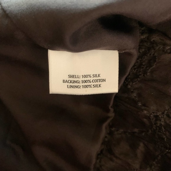 EILEEN FISHER Silk Cutout Textured Open Front Jacket Blazer - XLarge‎ - Picture 10 of 12